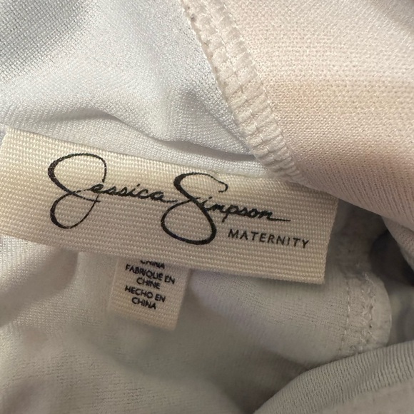 Jessica Simpson Maternity One Piece Swimsuit / Bathing Suit Striped Ruched Large - Picture 6 of 7